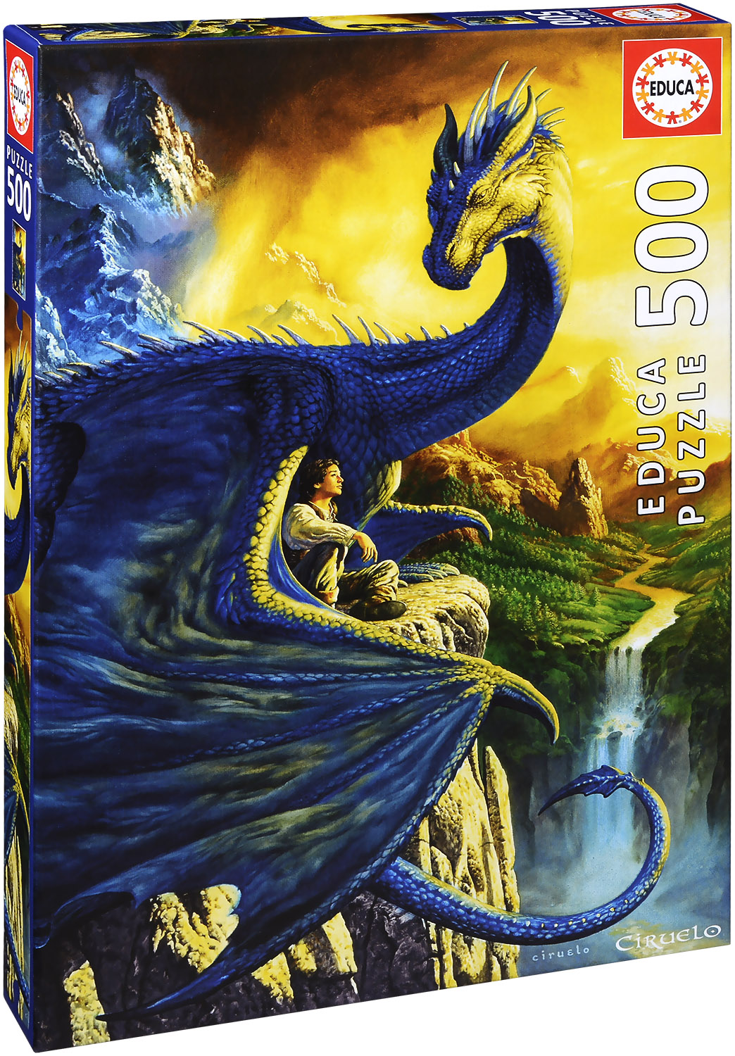 Пъзел Educa от 500 части - Ерагон и Сафира, Сируело Кабрал