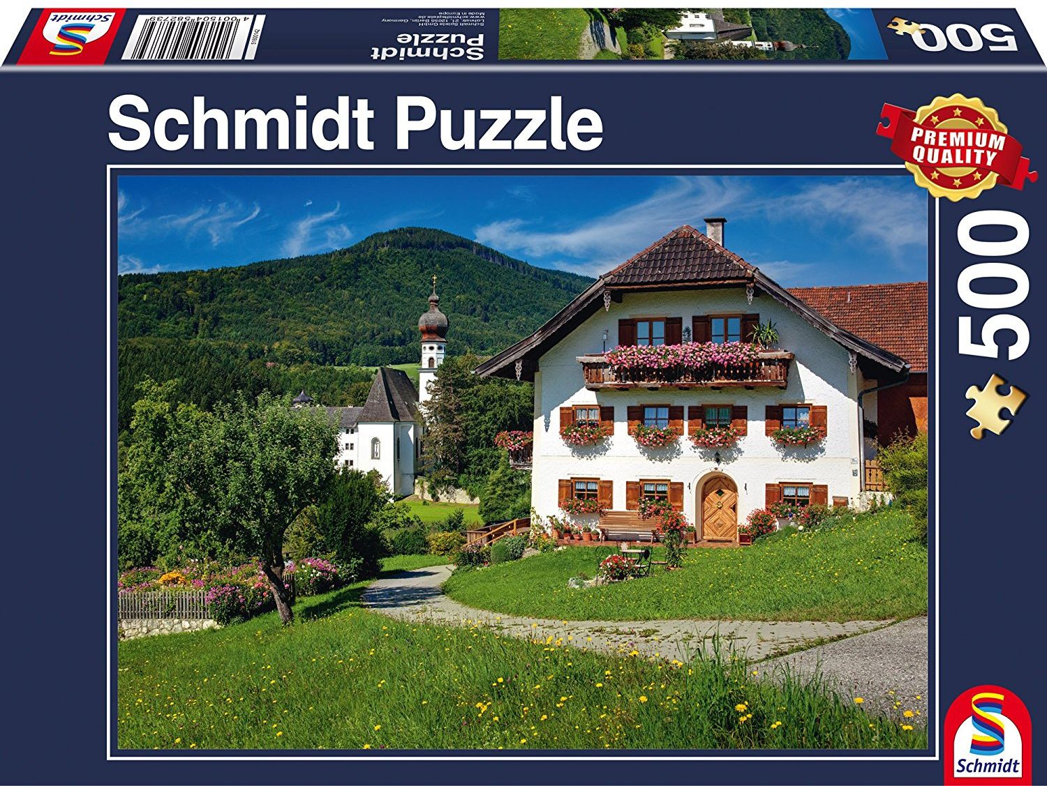 Пъзел Schmidt от 500 части - Ваканция в манастир в Бавария