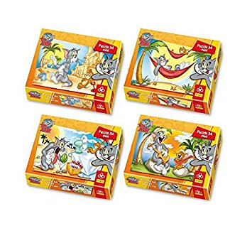 Мини пъзел Trefl от 54 части - Том и Джери, асортимент