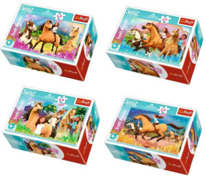 Мини пъзел Trefl от 54 части - Време за нови приключения, Spirit Riding Free, асортимент