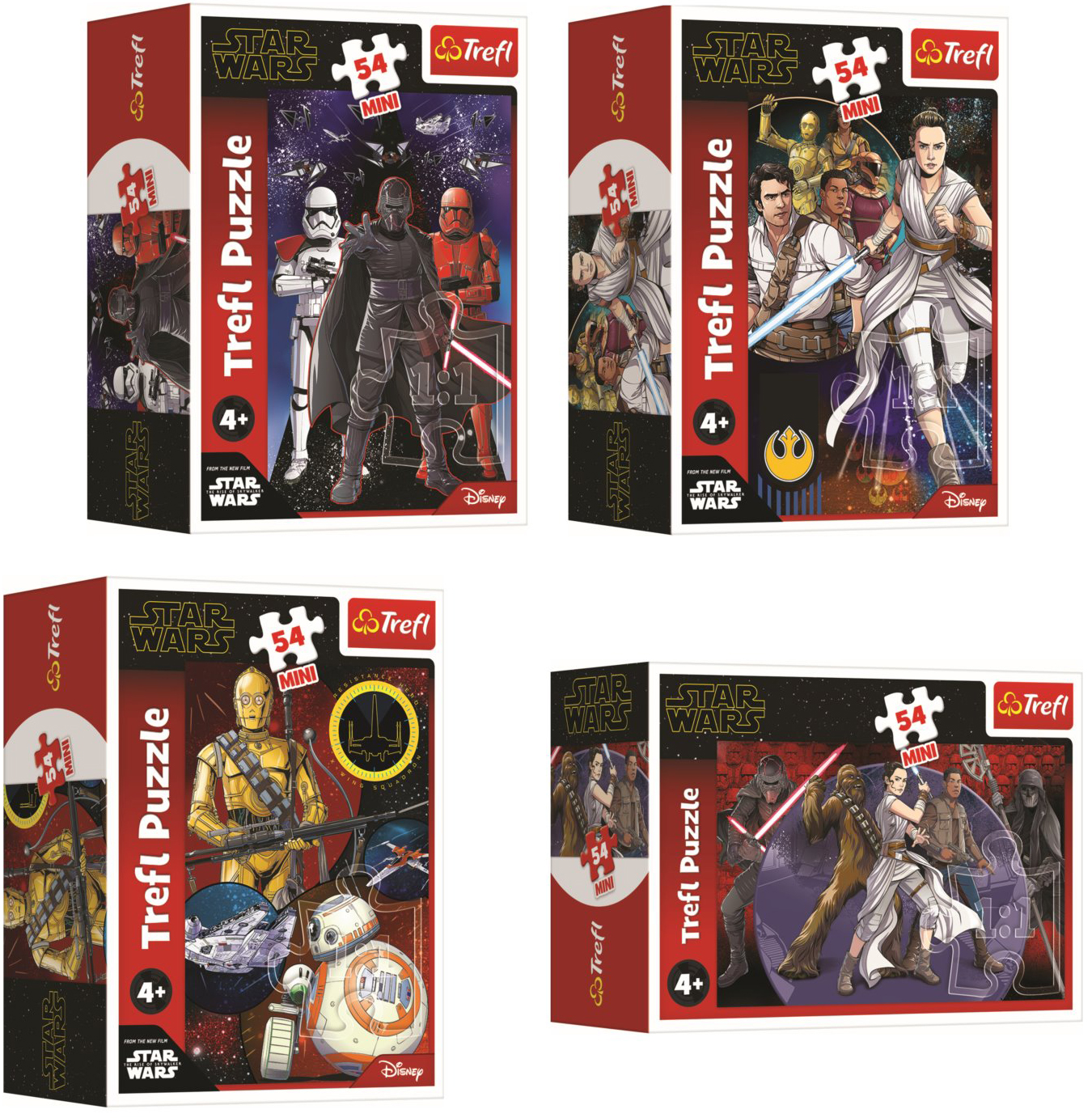Мини пъзел Trefl от 54 части - Power of the Force, асортимент