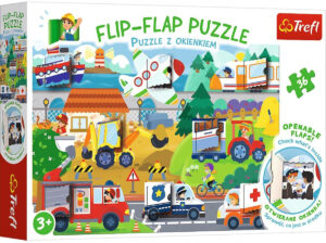 Пъзел с прозорчета Trefl от 36 части - Превозни средства