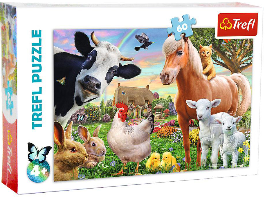 Пъзел Trefl от 60 части - Веселата ферма