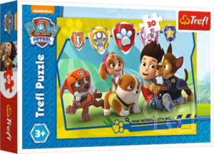 Пъзел Trefl от 30 части - Пес Патрул, Райдър и приятели