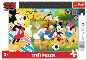 Пъзел в рамка Trefl от 15 части - Мики Маус и приятели