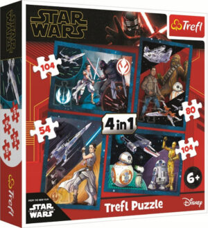 Пъзел Trefl 4 в 1 - Междузвездни войни, Епизод 9, Почувствай силата