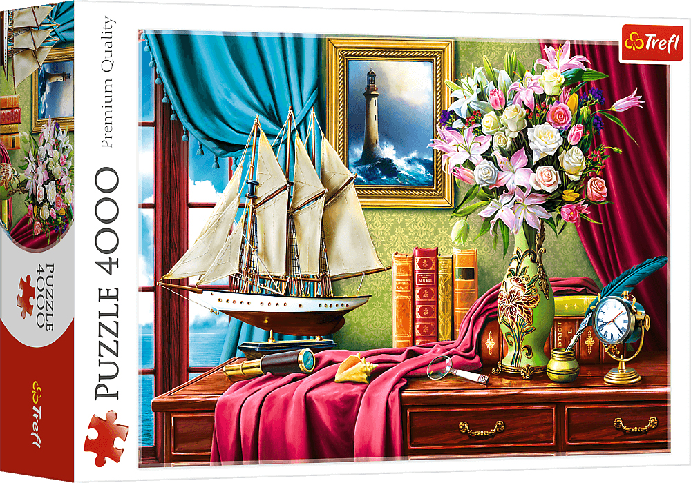Пъзел Trefl от 4000 части - Бюрото на пътешественика