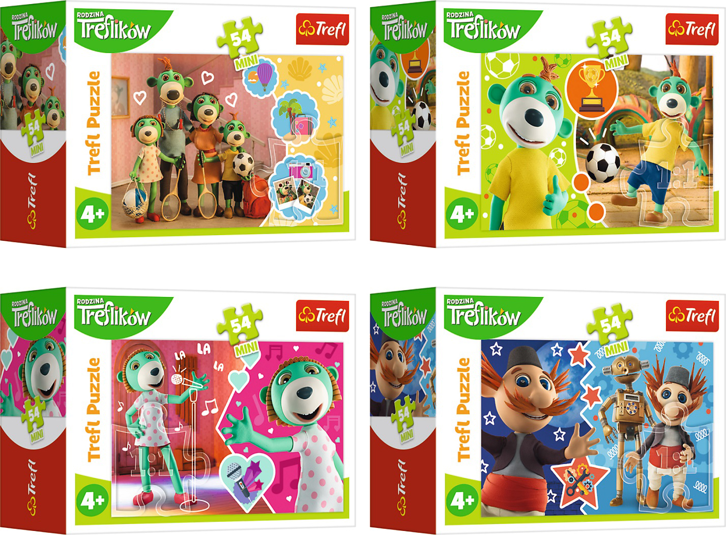 Мини пъзел Trefl от 54 части - Забавния свят на Трефликс, асортимент