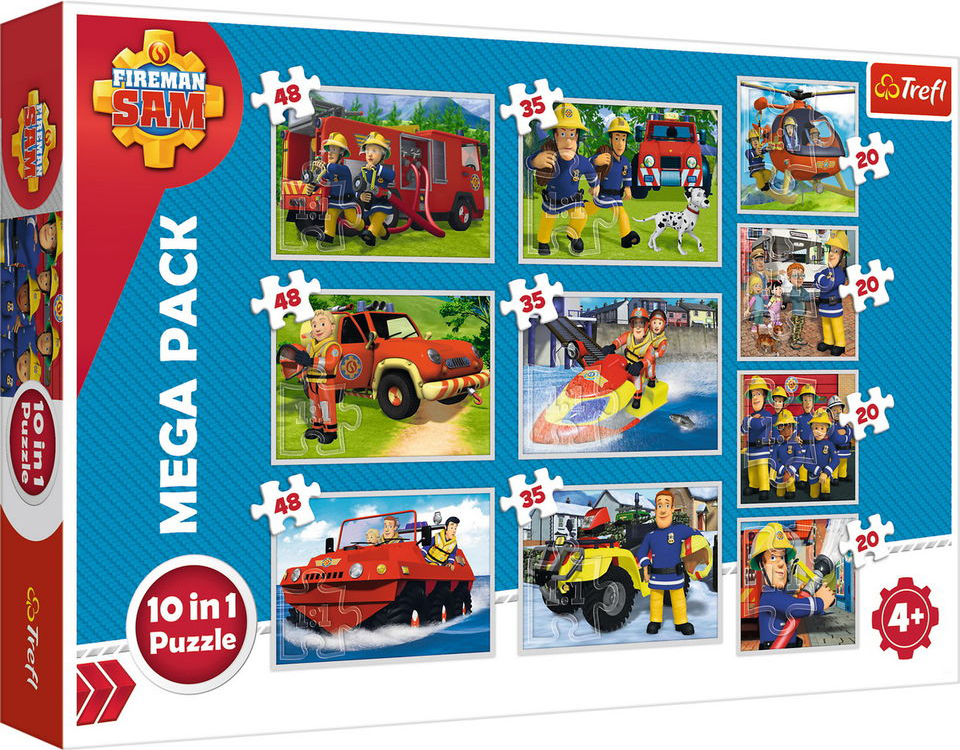 Пъзел Trefl 10 в 1 - Спасителният отряд на Сам