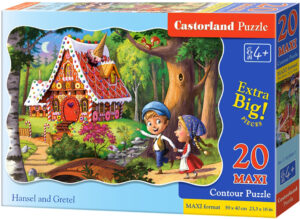 Пъзел Castorland от 20 XXL части - Хензел и Гретел виждат къщичката от захар