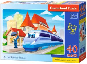 Пъзел Castorland от 40 XXL части - Железопътната гара