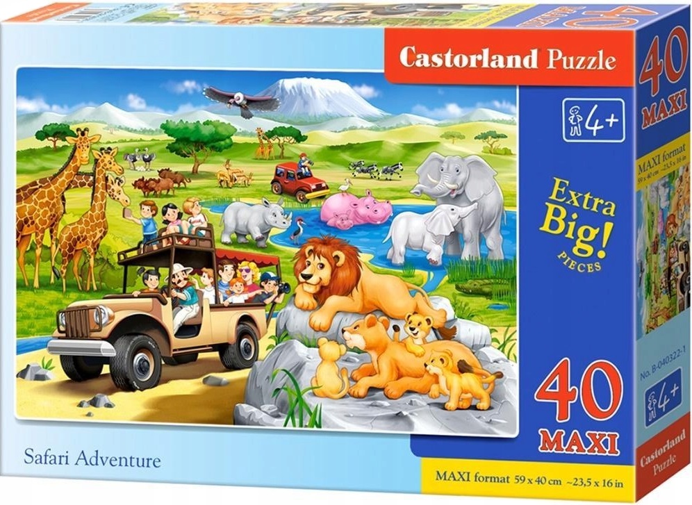 Пъзел Castorland от 40 XXL части - Сафари