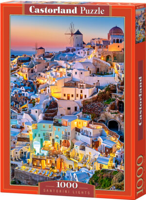 Пъзел Castorland от 1000 части - Светлините на Санторини