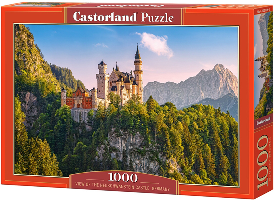 Пъзел Castorland от 1000 части - Изглед към замъка Нойшванщайн, Германия
