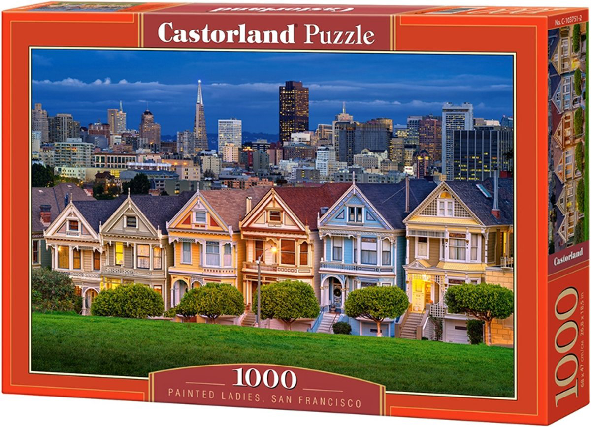 Пъзел Castorland от 1000 части - Рисуваните дами, Сан Франциско