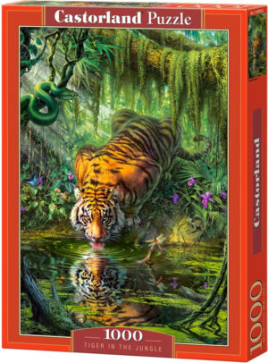 Пъзел Castorland от 1000 части - Тигър в джунглата, Марк Фредриксън