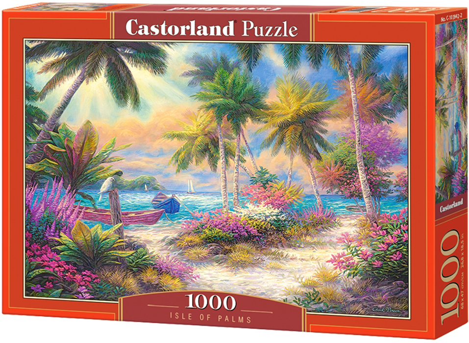 Пъзел Castorland от 1000 части - Островът на палмите, Чък Пинсън