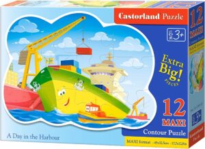 Пъзел Castorland от 12 XXL части - Ден на пристанището
