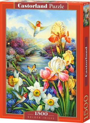 Пъзел Castorland от 1500 части - Златни ириси, Олег Гаврилов