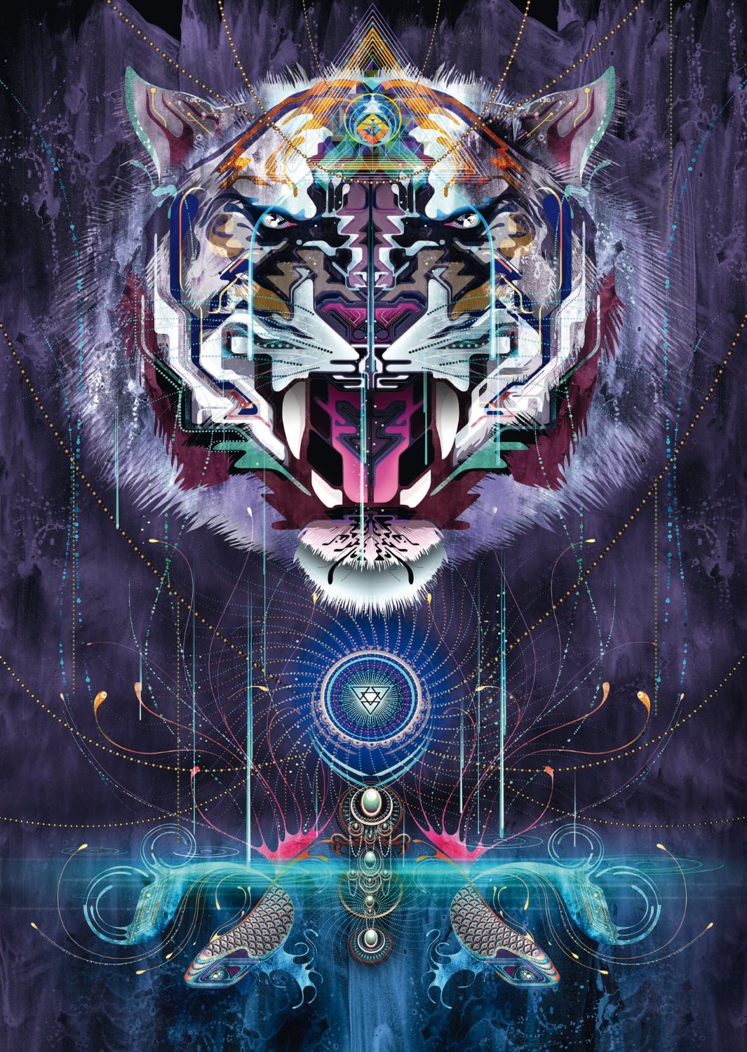 Пъзел Schmidt от 1000 части - Ръмжащ тигър, Крис Сондърс