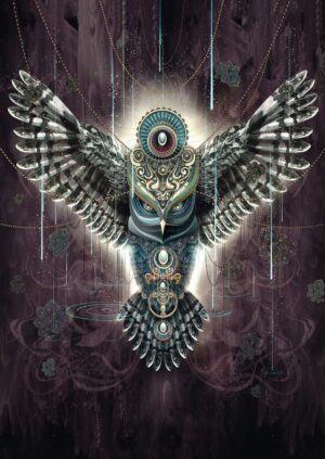 Пъзел Schmidt от 1000 части - Мъдрия бухал, Крис Сондърс