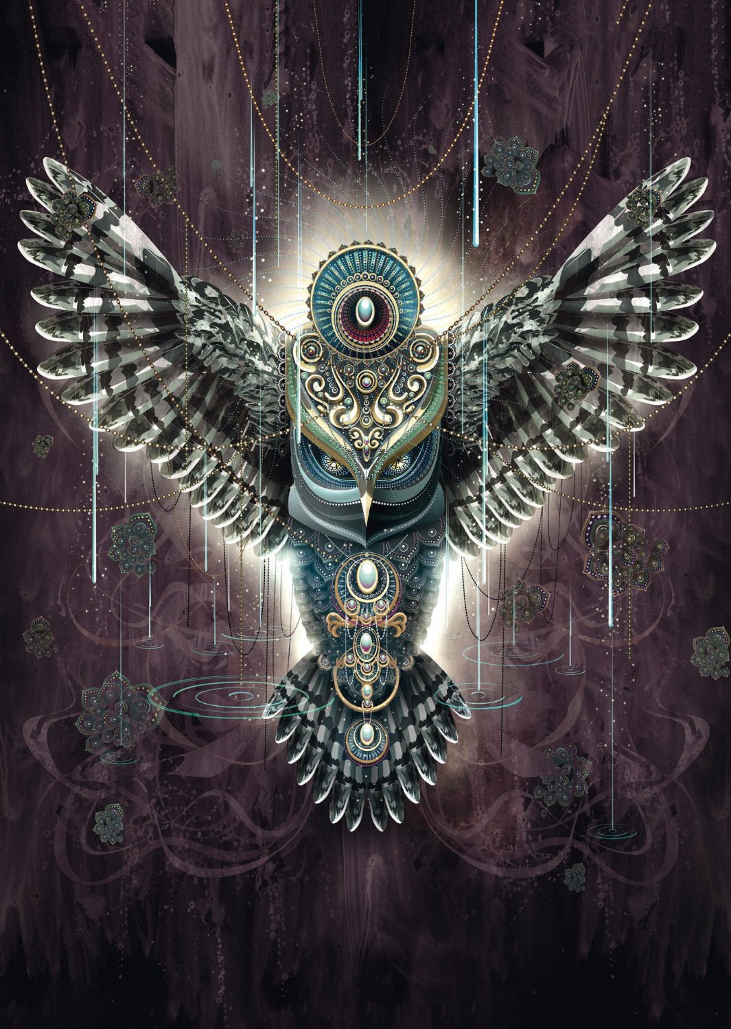 Пъзел Schmidt от 1000 части - Мъдрия бухал, Крис Сондърс