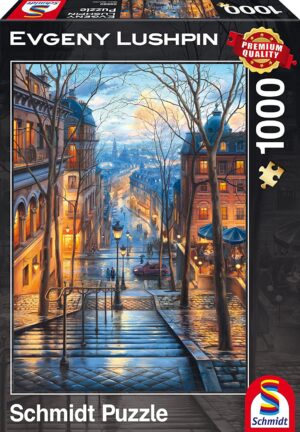 Пъзел Schmidt от 1000 части - Пролетна утрин в Монмартър, Евгений Лушпин