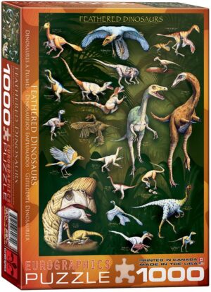 Пъзел Eurographics от 1000 части – Пернати динозаври