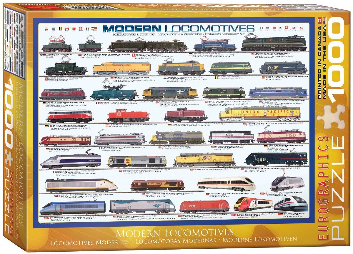 Пъзел Eurographics от 1000 части – Съвременни локомотиви