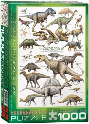 Пъзел Eurographics от 1000 части – Мезозойски динозаври
