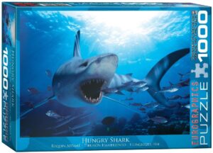 Пъзел Eurographics от 1000 части –  Гладна акула