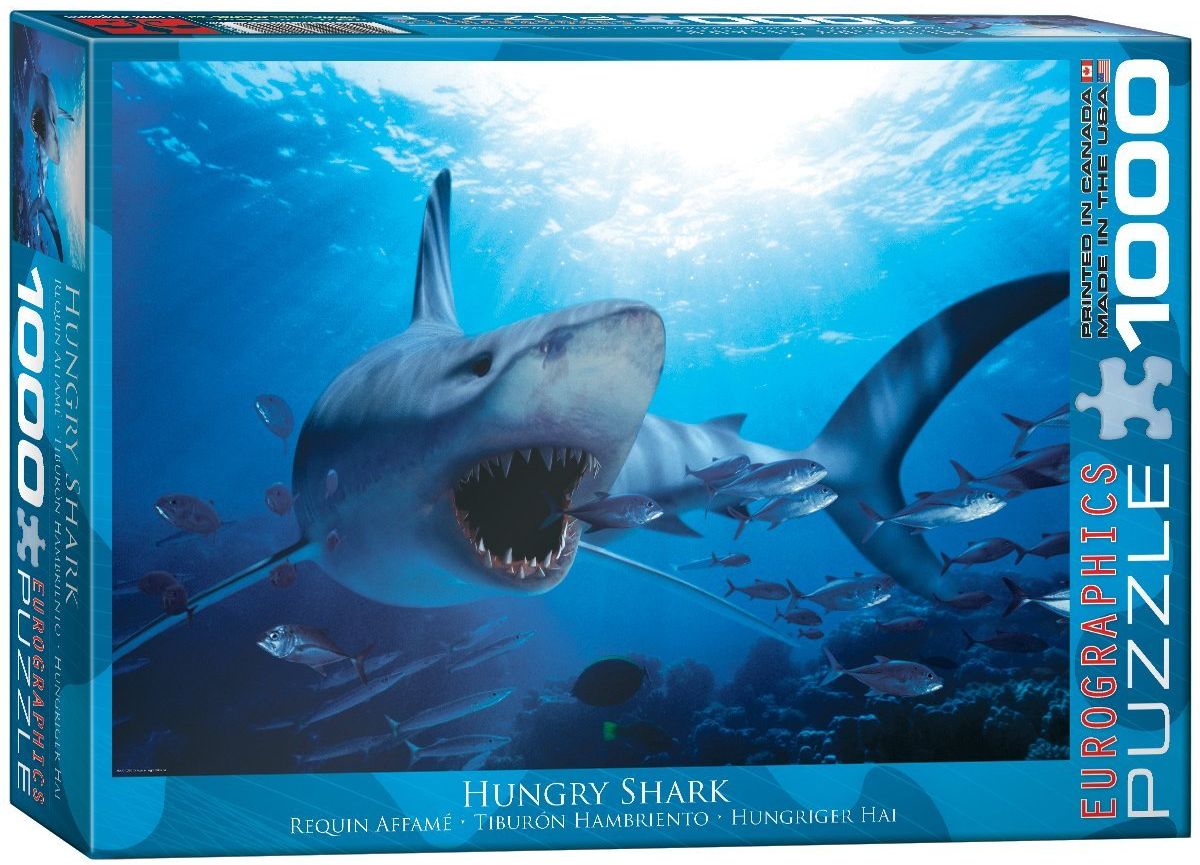 Пъзел Eurographics от 1000 части –  Гладна акула