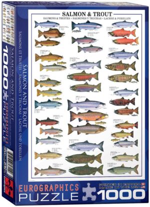 Пъзел Eurographics от 1000 части –  Сьомга и пъстърва