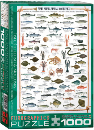 Пъзел Eurographics от 1000 части – Риба, миди и мекотели