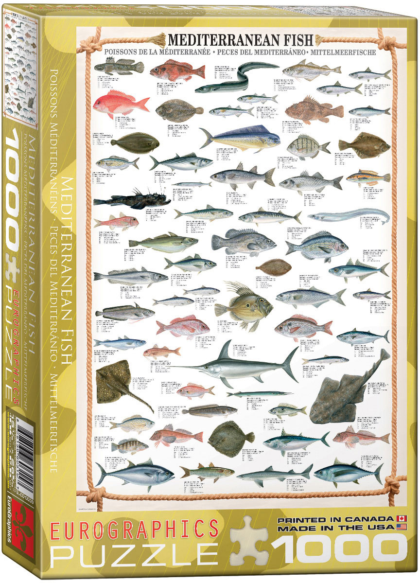 Пъзел Eurographics от 1000 части – Риба в Средиземноморието