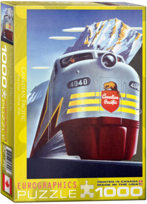 Пъзел Eurographics от 1000 части –  Железниците на Канадският Пасифик, Дизелов локомотив