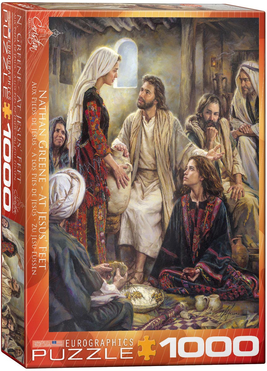 Пъзел Eurographics от 1000 части –  При краката на Иисус, Нейтан Грийн