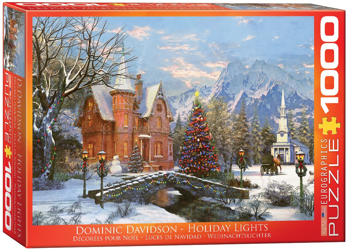 Пъзел Eurographics от 1000 части – Празнични светлини, Доминик Дейвисън