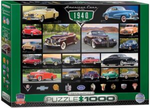 Пъзел Eurographics от 1000 части – Класически автомобили от 1940 г.