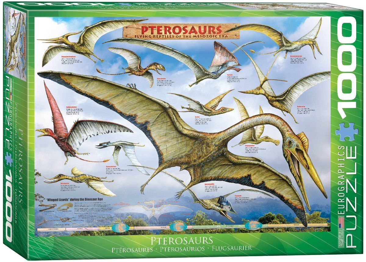 Пъзел Eurographics от 1000 части – Птерозаври
