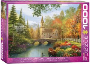 Пъзел Eurographics от 1000 части – Църква през есента, Доминик Дейвисън