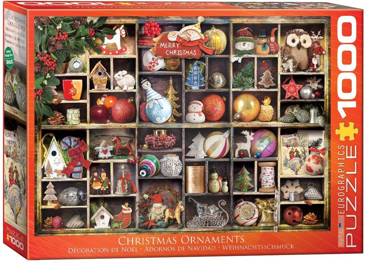 Пъзел Eurographics от 1000 части – Коледни орнаменти