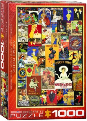 Пъзел Eurographics от 1000 части – Ретро плакати