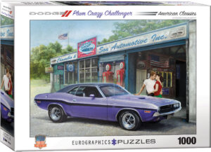 Пъзел Eurographics от 1000 части - Dodge Plum Crazy Challenger, Грег Джордано