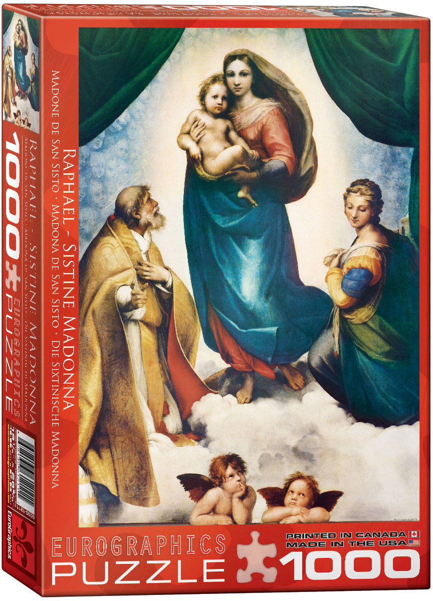 Пъзел Eurographics от 1000 части – Сикстинската Мадона, Рафаело Санцио