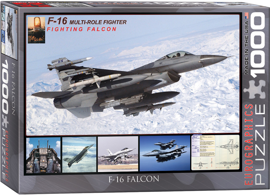 Пъзел Eurographics от 1000 части – Изтребител F-16 Falcon