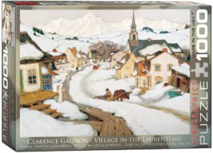 Пъзел Eurographics от 1000 части – Зимно село, Кларънс Ганьон
