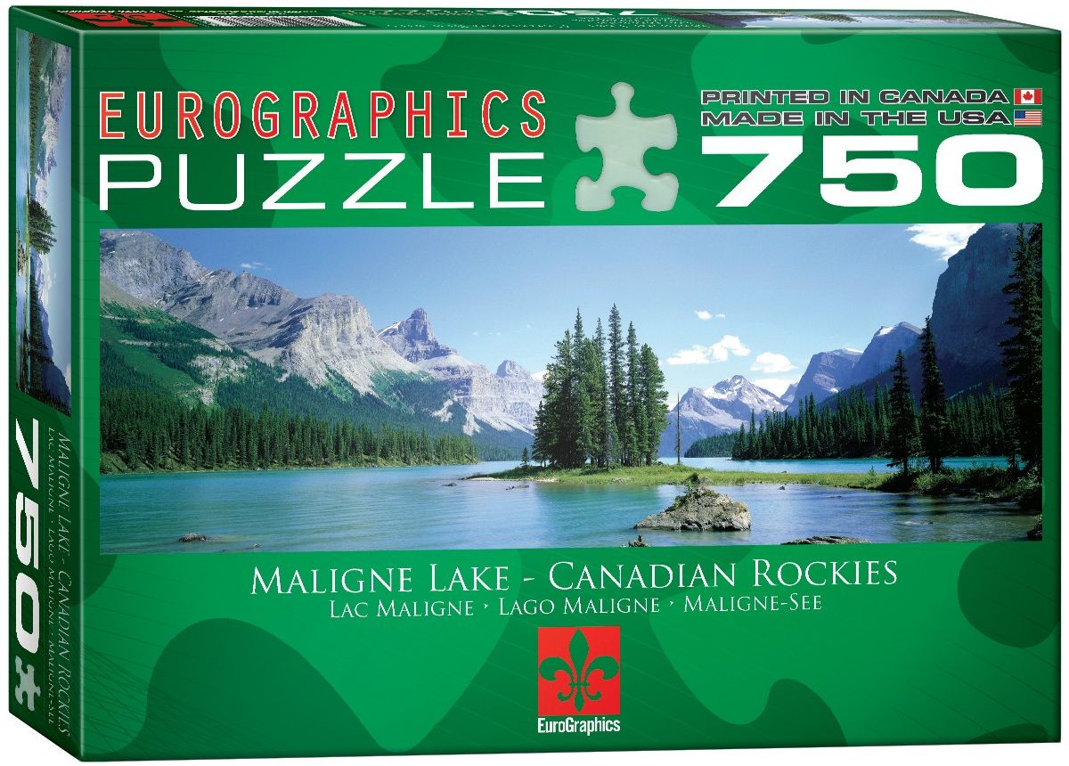 Панорамен пъзел Eurographics от 750 части – Езеро в Канада