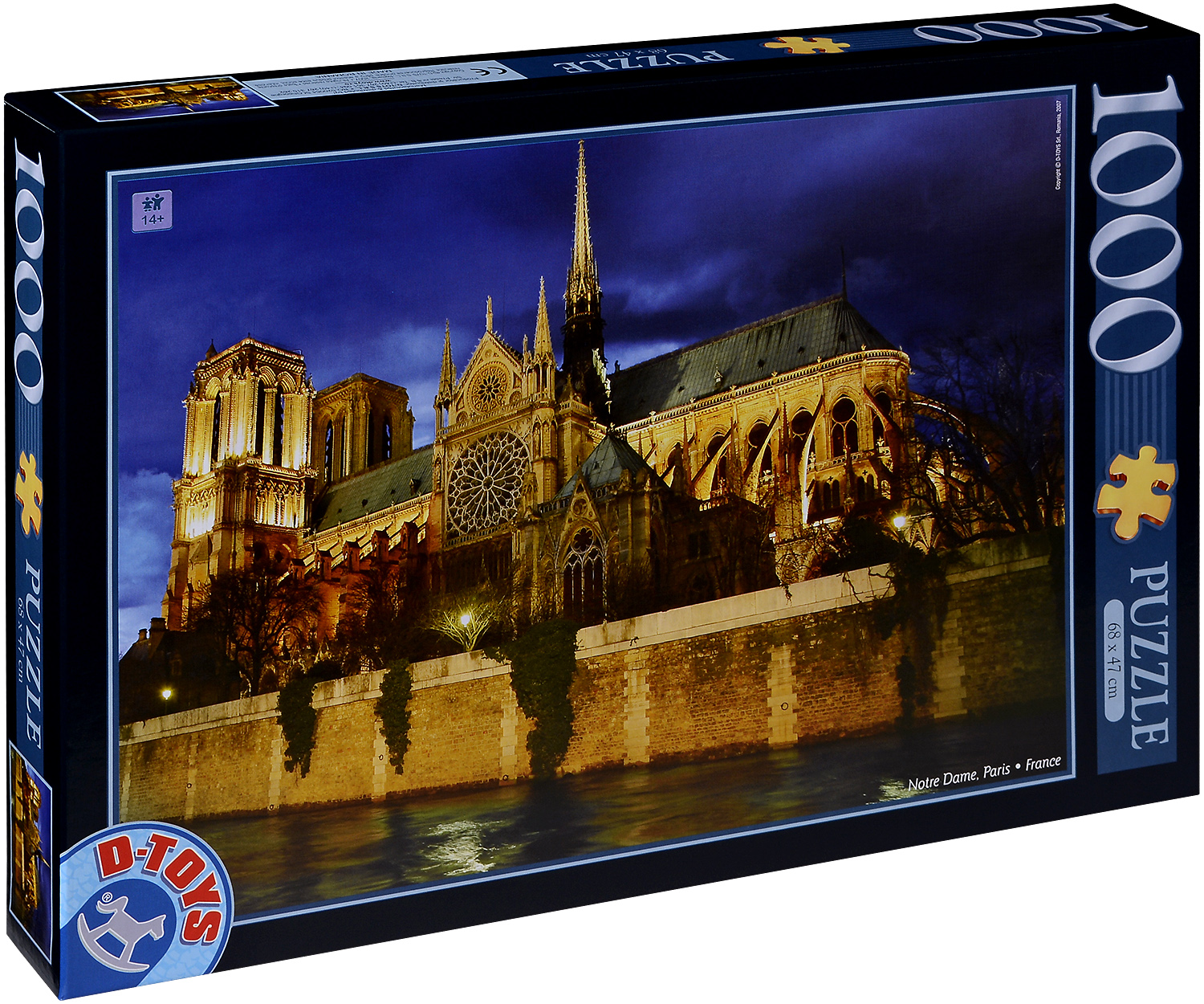 Пъзел D-Toys от 1000 части - Катедралата Нотр Дам, Франция