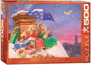 Пъзел Eurographics от 500 части – Ангели на покрива, Майкъл Филип Густафсон